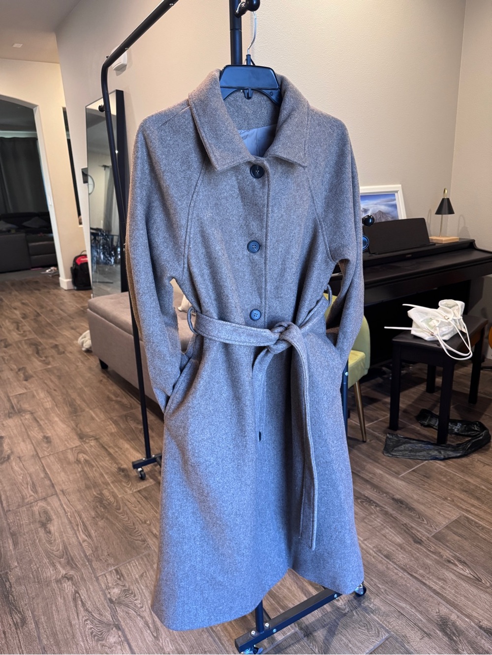 Commense Brown Trench Coat with Belt